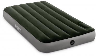 Intex Indoor und Outdoor Luftbett Twin Downy Airbed aufblasbar 191 x 99 x 25 cm mit Fußpumpe 64761