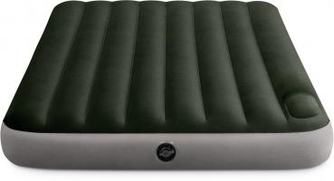 Intex Indoor und Outdoor Luftbett Full Downy Airbed aufblasbar 191 x 137 x 25 cm mit Fußpumpe 64762