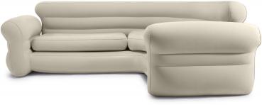 Intex Corner Sofa Ecksofa beige aufblasbar 257 x 203 x 76 cm 68575NP