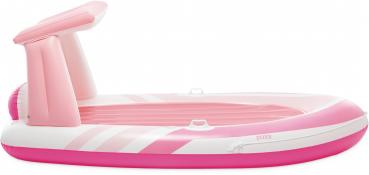 Intex Schwimmliege Lounge Pink Paradise Boat Float mit Dach 244cm x 119cm x 97cm 57804EU