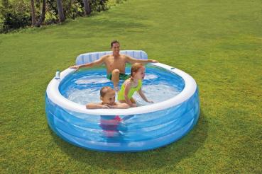 Intex Pool Swim Center Family Lounge Pool 224cm x 216cm x 76cm 590 Liter ab 3 Jahren 57190NP