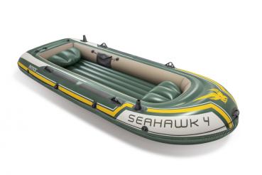 Intex Schlauchboot Sport Seahawk 4 Set Alu-Paddel Pumpe 4 Personen 351cm x 145cm x 48cm 68351NP