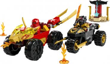 LEGO® NINJAGO® Verfolgungsjagd mit Kais Flitzer und Ras' Motorrad 103 Teile 71789