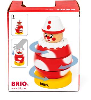 Brio Kleinkindwelt Holz Motorikspielzeug Drück & Dreh Clown 1 Teile 30237