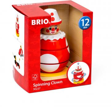 Brio Kleinkindwelt Holz Motorikspielzeug Drück & Dreh Clown 1 Teile 30237