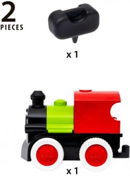 Brio Kleinkindwelt Rollspielzeug Push & Go Zug mit Dampf 2 Teile 30411