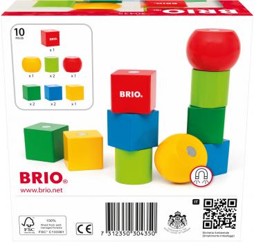 Brio Kleinkindwelt Magnetische Holzbausteine 30435