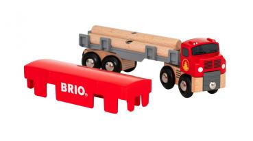 Brio World Eisenbahn Fahrzeug Holztransporter mit Magnetladung 6 Teile 33657