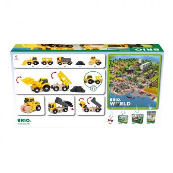 Brio World Eisenbahn Fahrzeug Baustellenfahrzeuge 5 Teile 33658