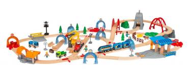 Brio World Eisenbahn Set Smart Tech Sound Deluxe Set 91 Teile 33977