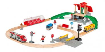 Brio World Eisenbahn Set Großes City Bahnhof Set 37 Teile 33989