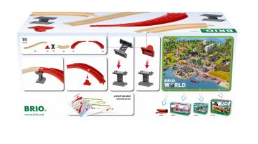 Brio World Eisenbahn Schienen Schienenpaket Berg und Tal 16 Teile 33995