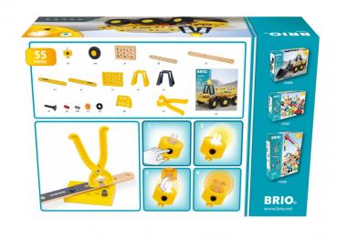 Brio Spielzeug Bausystem Builder Volvo Muldenkipper 54 Teile 34599