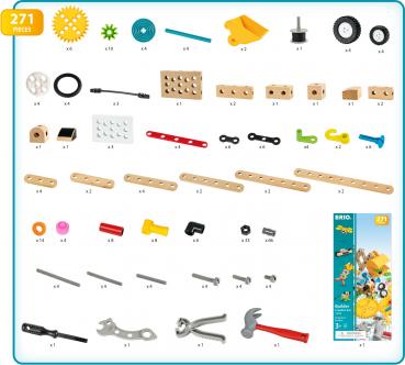 Brio Spielzeug Bausystem Builder Kindergartenset 271 Teile 34606