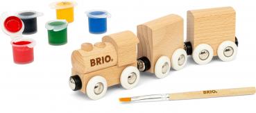 Brio World Eisenbahn Zug Holzzug zum Anmalen 9 Teile 36006