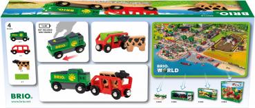 Brio World Eisenbahn Zug Bauernhof Batterie Zug 4 Teile 36018