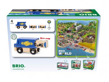 Brio World Eisenbahn Fahrzeug Zustell-Fahrzeug 4 Teile 36020