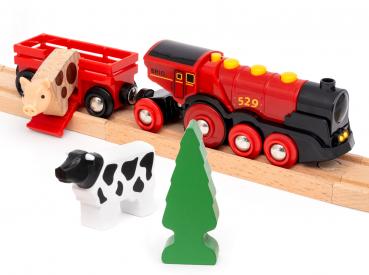 Brio World Eisenbahn Starter Set Rote Lola Bauernhof Zugset 24 Teile 36029