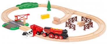 Brio World Eisenbahn Starter Set Rote Lola Bauernhof Zugset 24 Teile 36029