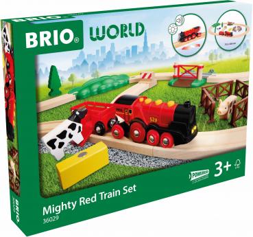 Brio World Eisenbahn Starter Set Rote Lola Bauernhof Zugset 24 Teile 36029