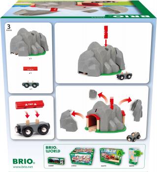 Brio World Eisenbahn Zubehör Tunnel mit Sprengfunktion 36044