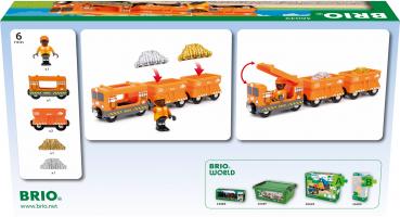 Brio World Eisenbahn Zug Güterzug 6 Teile 36049