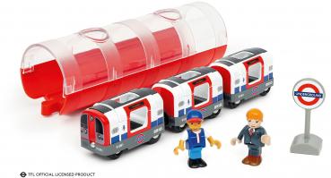 Brio World Eisenbahn Londoner U-Bahn mit Licht und Sound 7 Teile 36085