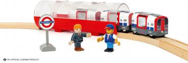 Brio World Eisenbahn Londoner U-Bahn mit Licht und Sound 7 Teile 36085