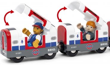 Brio World Eisenbahn Londoner U-Bahn mit Licht und Sound 7 Teile 36085