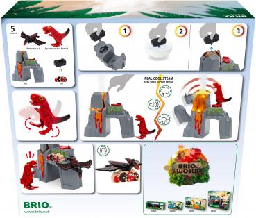 Brio World Eisenbahn Zubehör Dinosaurier-Vulkan mit Ausbruchsfunktion 36092