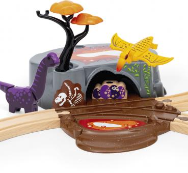 Brio World Eisenbahn Starter Set Dinosaurier Abenteuer-Set 21 Teile 36094