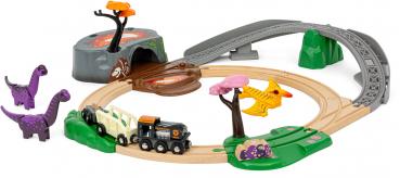 Brio World Eisenbahn Starter Set Dinosaurier Abenteuer-Set 21 Teile 36094