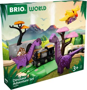 Brio World Eisenbahn Starter Set Dinosaurier Abenteuer-Set 21 Teile 36094