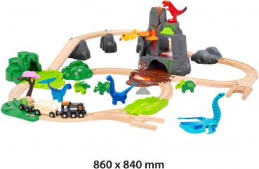 Brio World Eisenbahn Starter Set Dinosaurier Deluxe Set 44 Teile 36104