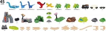 Brio World Eisenbahn Starter Set Dinosaurier Deluxe Set 44 Teile 36104