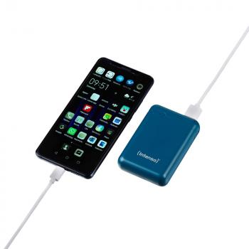 Intenso Powerbank mobile Ladestation Slim XS 10000 mAh Typ A / C USB OUT petrol