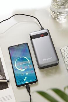 Intenso Powerbank mobile Ladestation PD 20000 mAh Typ C 2x USB OUT schwarz