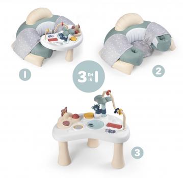 Smoby Spielzeug Little Smoby Cosy Babysitz mit Activity-Tisch 3in1 7600140103