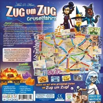 Days of Wonder Kinderspiel Strategiespiel Zug um Zug Gruselfahrt DOWD0030