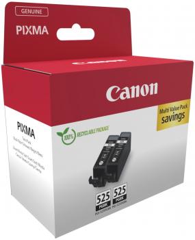 2 Canon Druckerpatronen Tinte PGI-525 BK black, schwarz Twin Pack