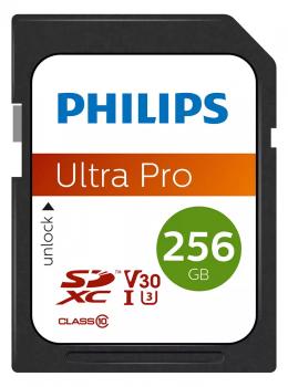 Philips SDXC Karte 256GB Speicherkarte UHS-I U3 V30 A1 Class 10