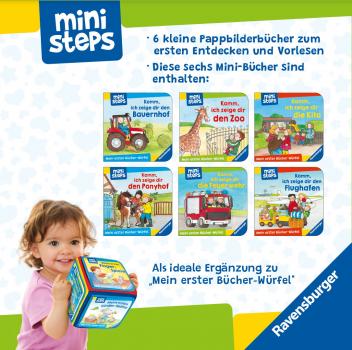 Ravensburger Buch ministeps Mein erster Bücher-Würfel Kita, Zoo und Feuerwehr (Bücher-Set) 30284