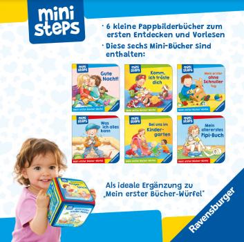 Ravensburger Buch ministeps Mein erster Bücher-Würfel Töpfchen, Schnuller, Gute Nacht 30288