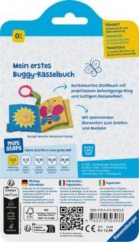 Ravensburger Buch Pappbilderbuch ministeps Mein erstes Buggy-Rasselbuch 30303