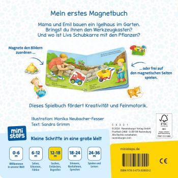 Ravensburger Buch Pappbilderbuch ministeps Mein erstes Magnetbuch Wer baut was? zu Hause 30800