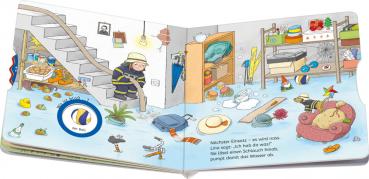 Ravensburger Buch Pappbilderbuch Wo ist bloß? Mein Feuerwehr-Buch zum Sachen suchen 41681