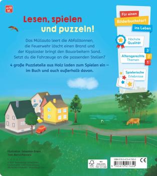 Ravensburger Buch Pappbilderbuch Spiel mit den Fahrzeugen Mein buntes Holzpuzzle-Buch 41765