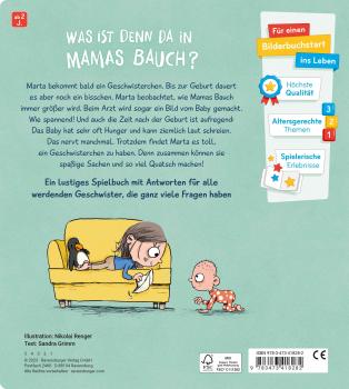 Ravensburger Buch Pappbilderbuch Und da drin ist ein Baby? 41828