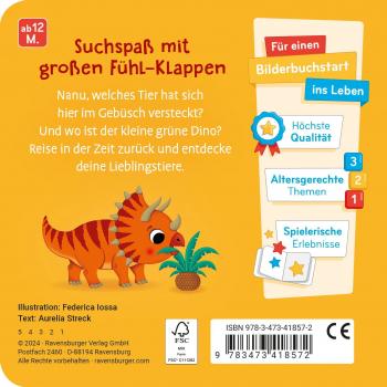 Ravensburger Buch Pappbilderbuch Wo bist du, kleiner Dino? 41857