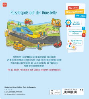 Ravensburger Buch Pappbilderbuch Mein großes Puzzle-Spielbuch Baustelle 41860